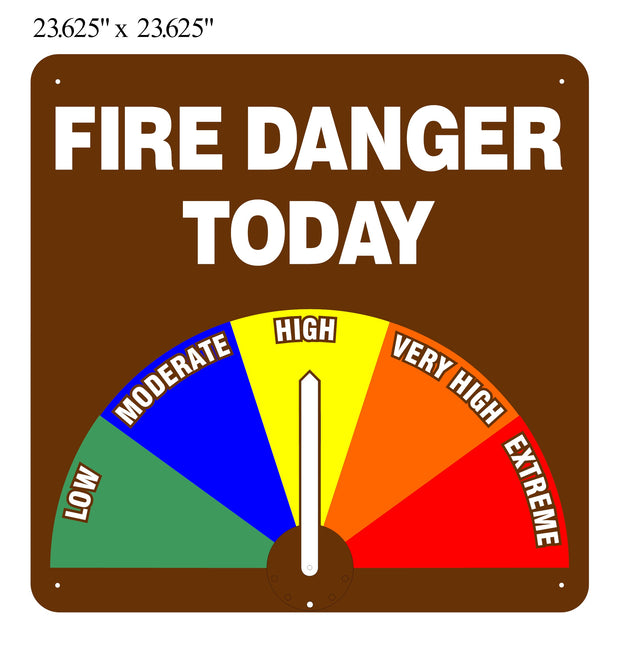 Wall Mount Fire Danger Today Sign | Fire Danger Sign | Smokey Zone ...