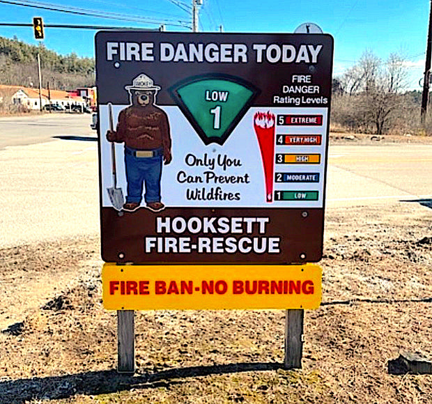 One Sided 48"x48" Fire Danger Sign (Smokey Image Optional)