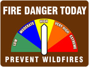 Magnetic Vehicle Fire Danger Sign