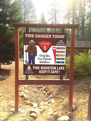 One Sided 48"x48" Fire Danger Sign (Smokey Image Optional)