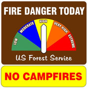 Vehicle Magnetic Fire Danger Sign