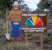 Smokey Bear Fire Danger Today 3 Piece Sign Kit