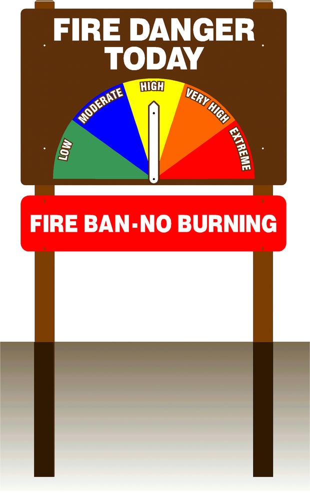 Fire Today. Sign One Sided Fire Danger Today Sign | Fire Danger Sign | Smokey Zone ...