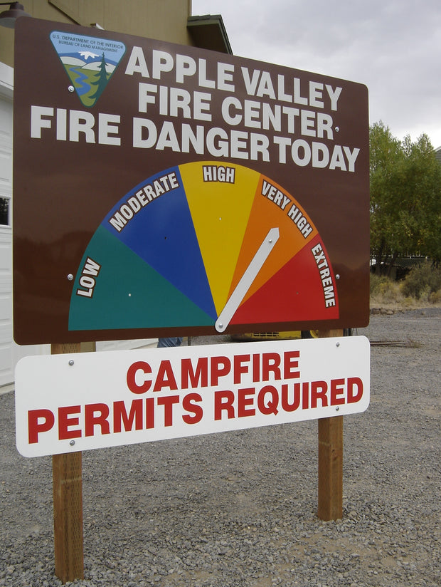 Fire Today. Sign One Sided Fire Danger Today Sign | Fire Danger Sign | Smokey Zone ...