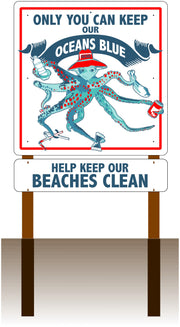 Ocho Octopus 48"x48" Message Sign (add rider and post options)