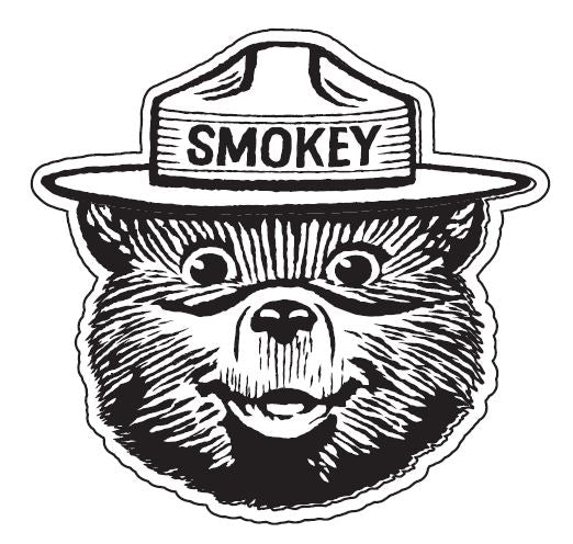 Smokey Bear Stickers, Fire Prevention Signs