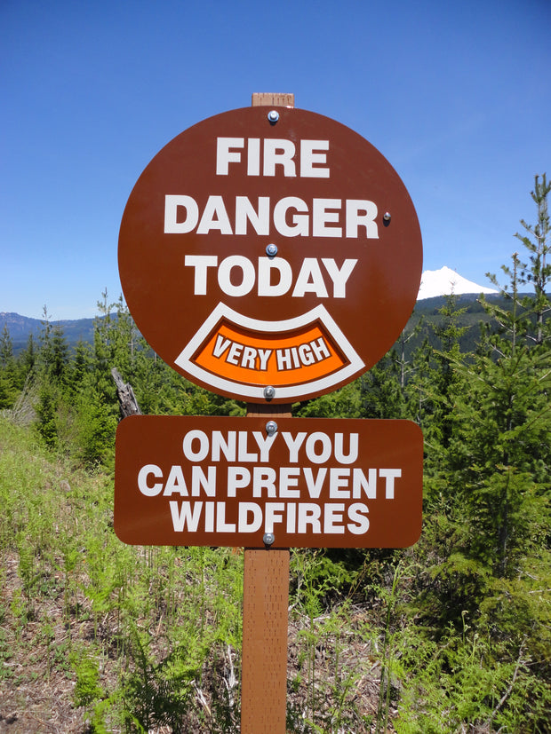 Round Fire Danger Sign (add rider and post)