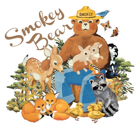 Smokey Bear and Friends Sticker Packs (3.5 Inches)