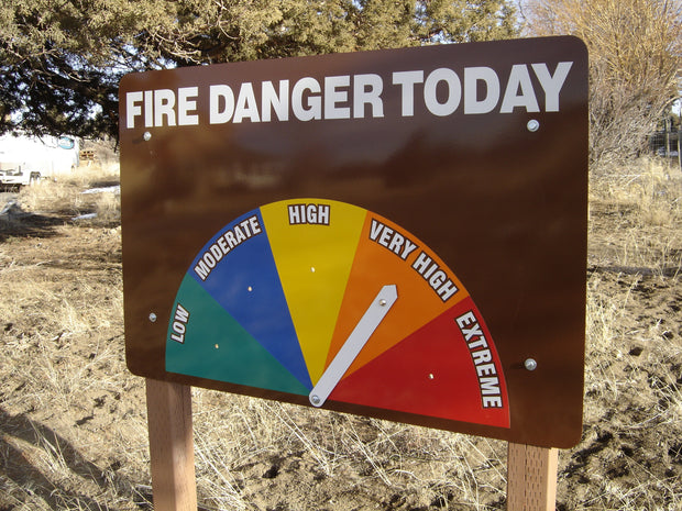 Fire Today. Sign One Sided Fire Danger Today Sign | Fire Danger Sign | Smokey Zone ...