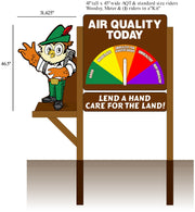 2D Woodsy Owl, One Sided 3 Piece Air Quality Display Kit- Medium
