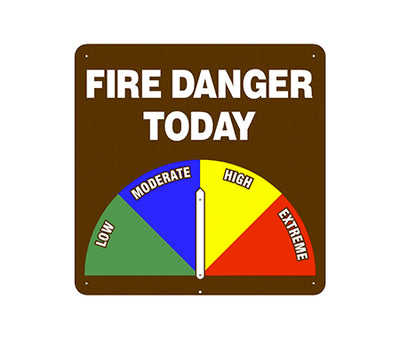 Wall Mount Fire Danger Sign with Lock